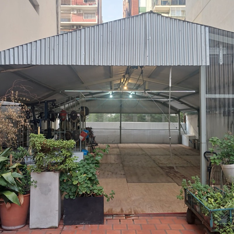 Vista exterior de la sala de esgrima